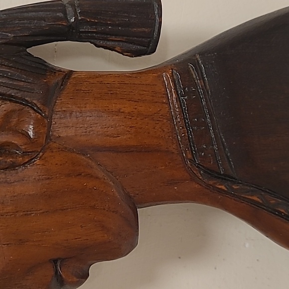 Hand Carved Wooden Decorative Woman - Picture 6 of 16